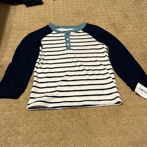 NWT.  Boys size 5 striped long sleeve shirt by Carter’s Kids